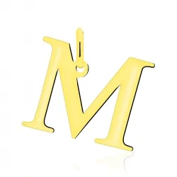 Złota zawieszka literka M