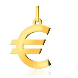 Złota zawieszka Euro