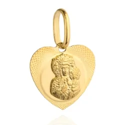 Medalik Matka Boska Częstochowska serce pr. 585 