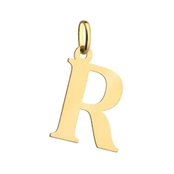 Zawieszka złota literka R duża 