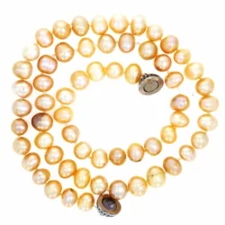 Naszyjnik wraz z bransoletką z perłami naturalnymi